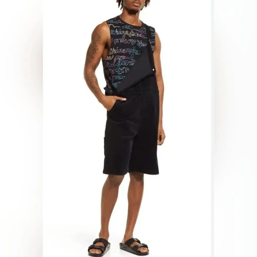 NWT BP Be Proud Men's/ Women's Gender Inclusive Overall Corduroy Short Size M - Picture 7 of 11